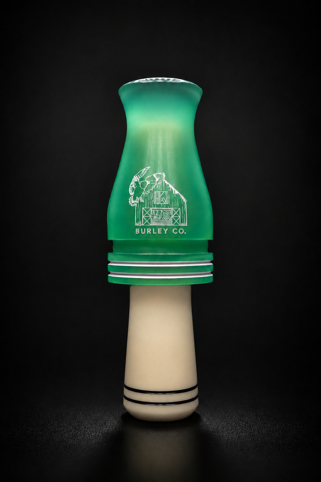 Jade Over Ivory Acrylic Duck Call