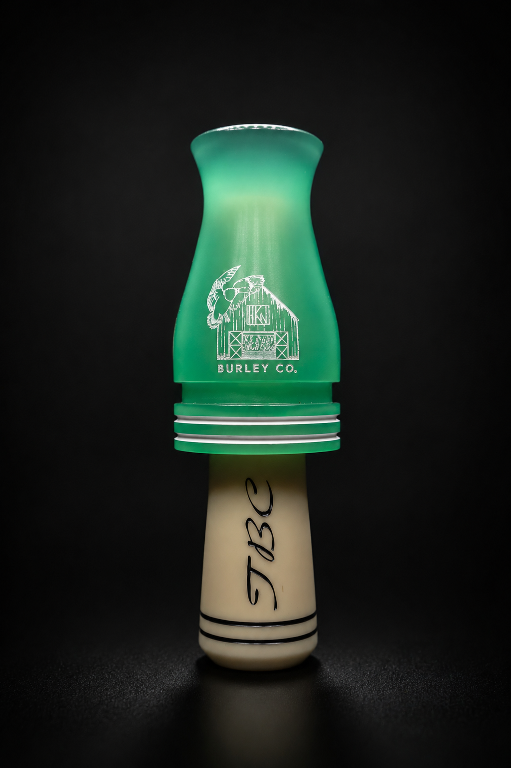 Green Acrylic Over Wood Duck Call