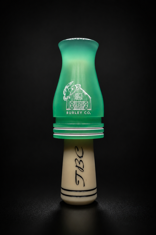 Jade Over Ivory Acrylic Duck Call